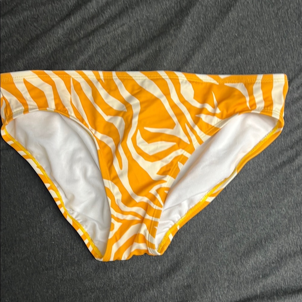 Orange Zebra Print Bikini Bottom